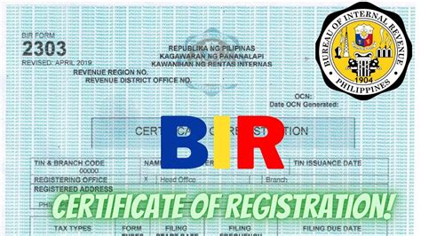How To Get BIR Form 2303 (Certificate of Registration): An .